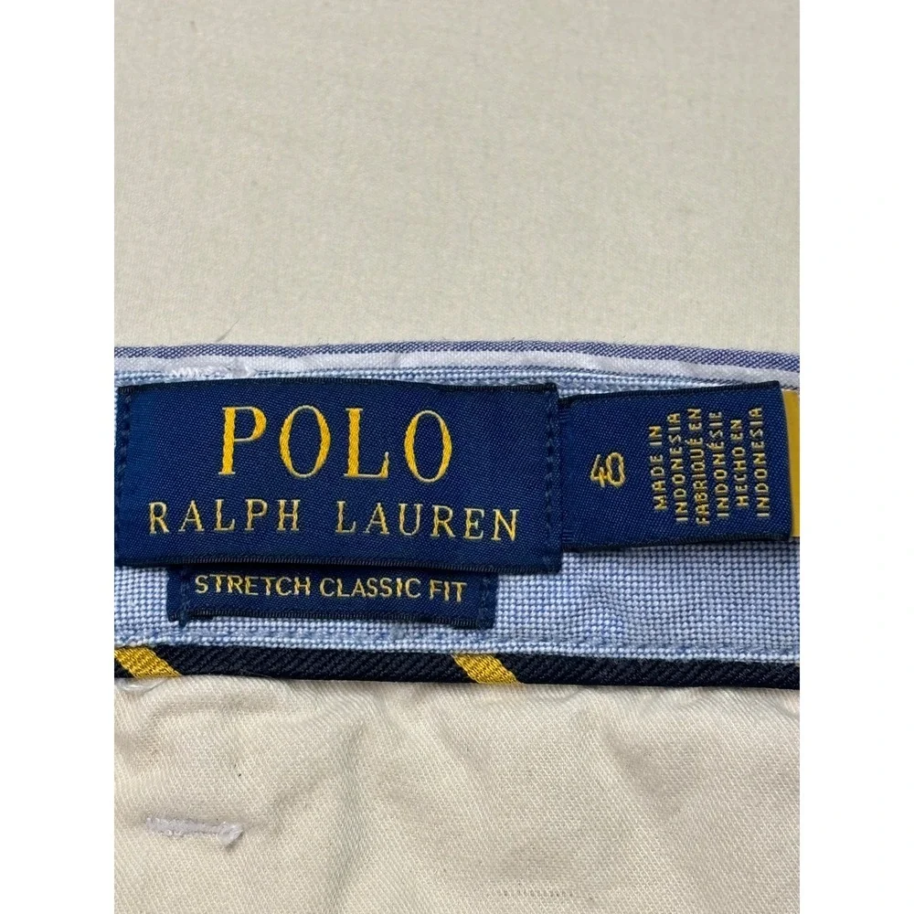Polo Ralph Lauren Mens 40X9 Seersucker Shorts Blue White Striped Stretch Classic